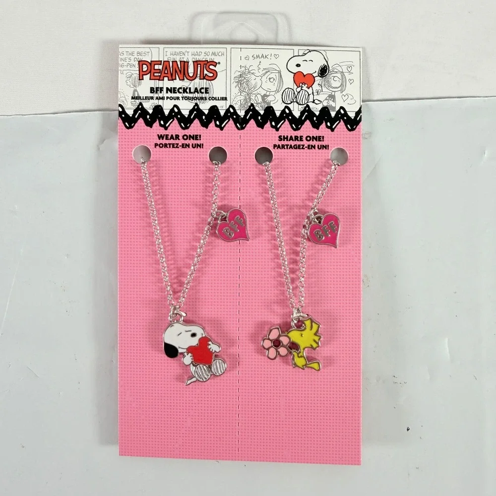 Peanuts Snoopy Woodstock BFF Friendship Necklace Bracelet Jewelry Lot New